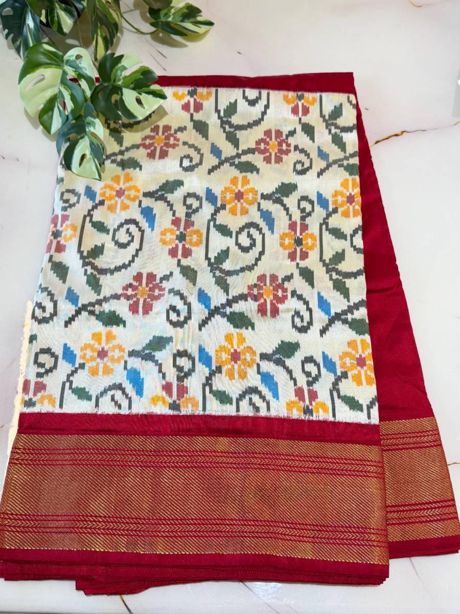 Ivory Gulmohar Ikat