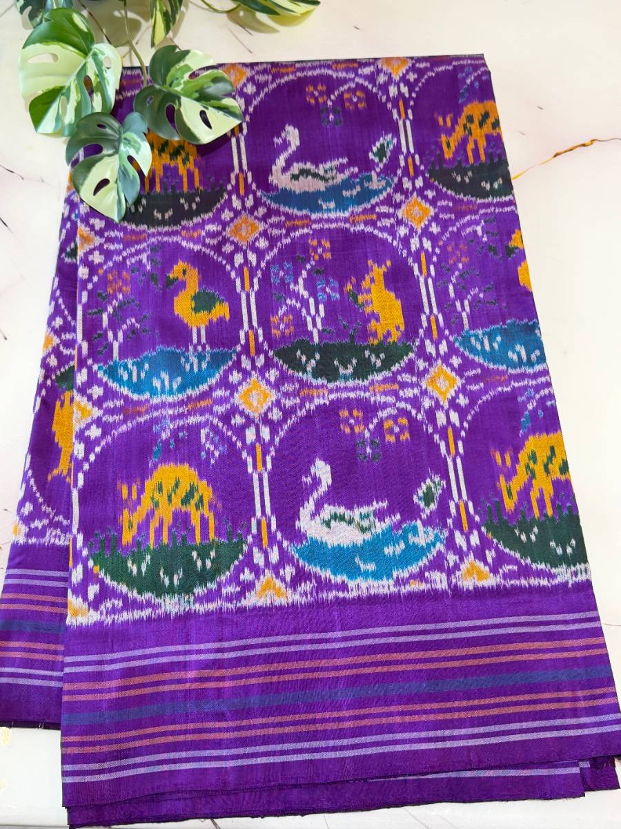 Violet Vanam Jharokha Ikat