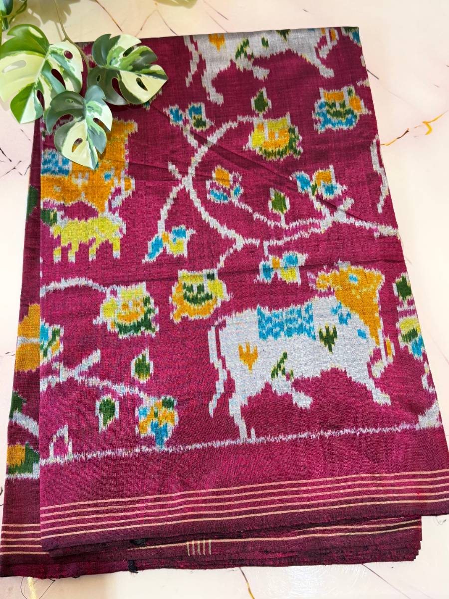 Gokul Wine Ikat