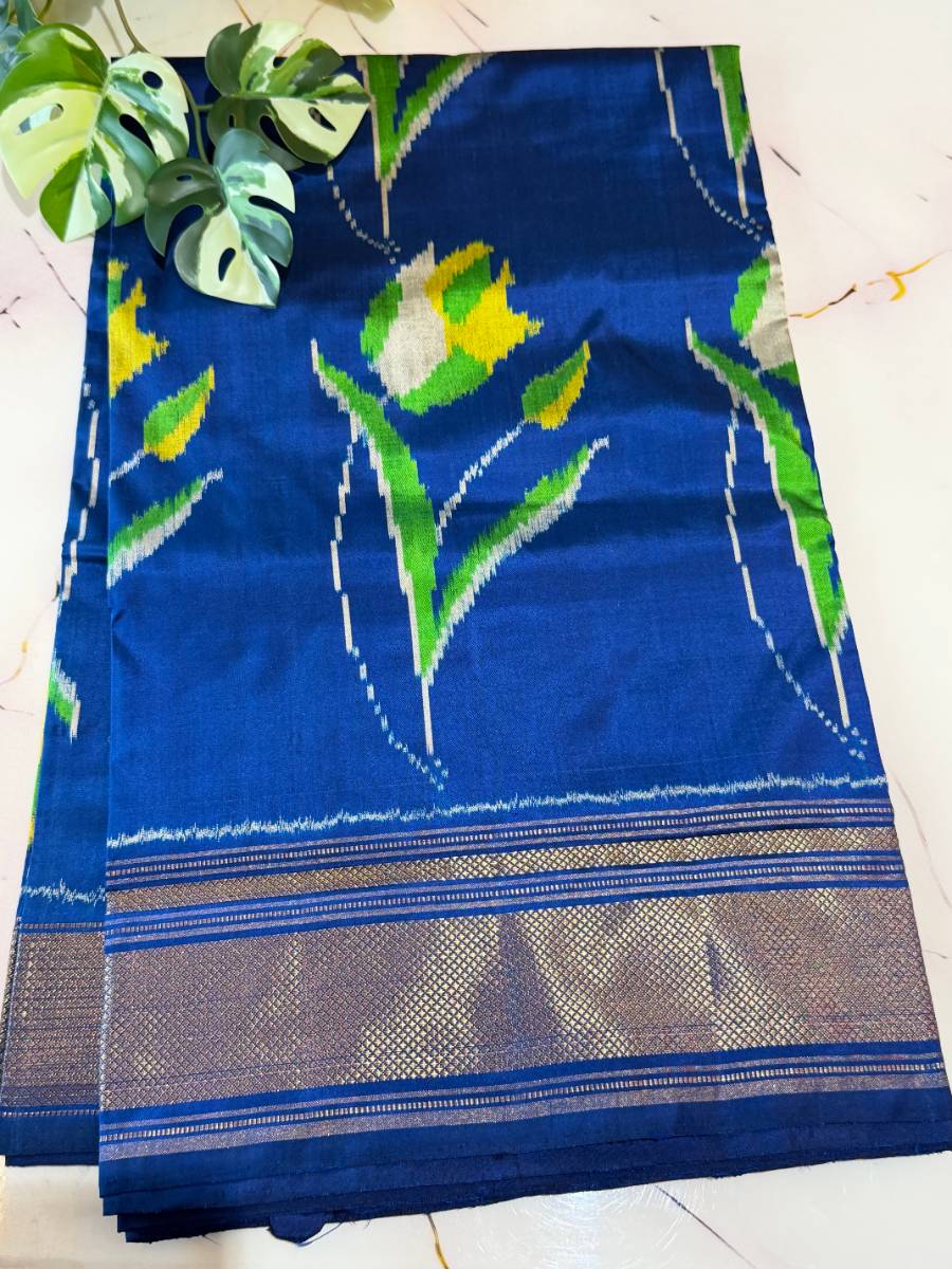 Sapphire Bloom Ikat