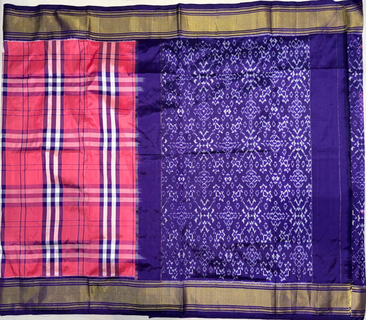 Coral Violet Checks