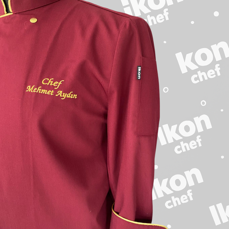 BORDO LİKRALI SERANİTY AŞÇI CEKETİ - Küçük Resim 2