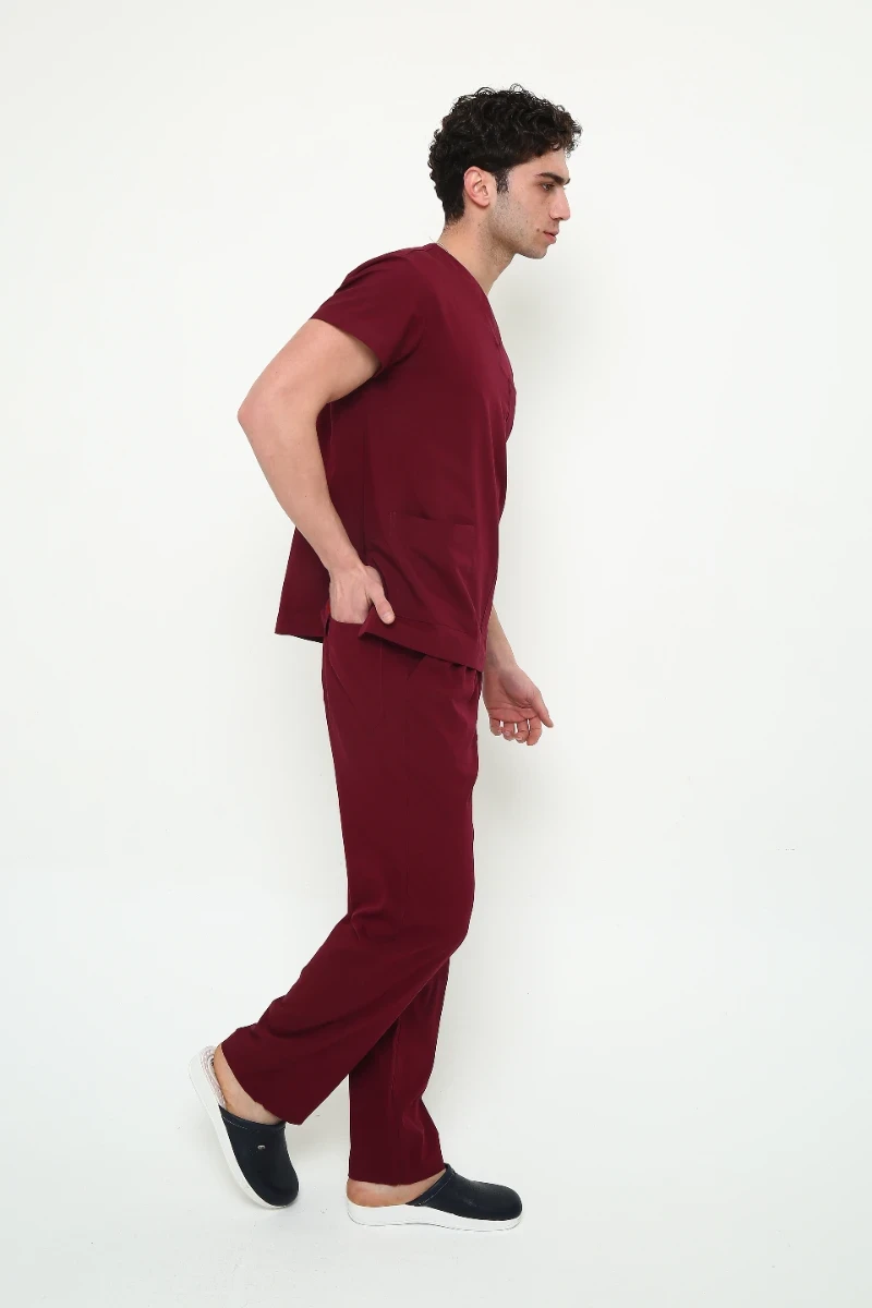 İkon Bordo Doktor Hemşire Likralı Takım - 3