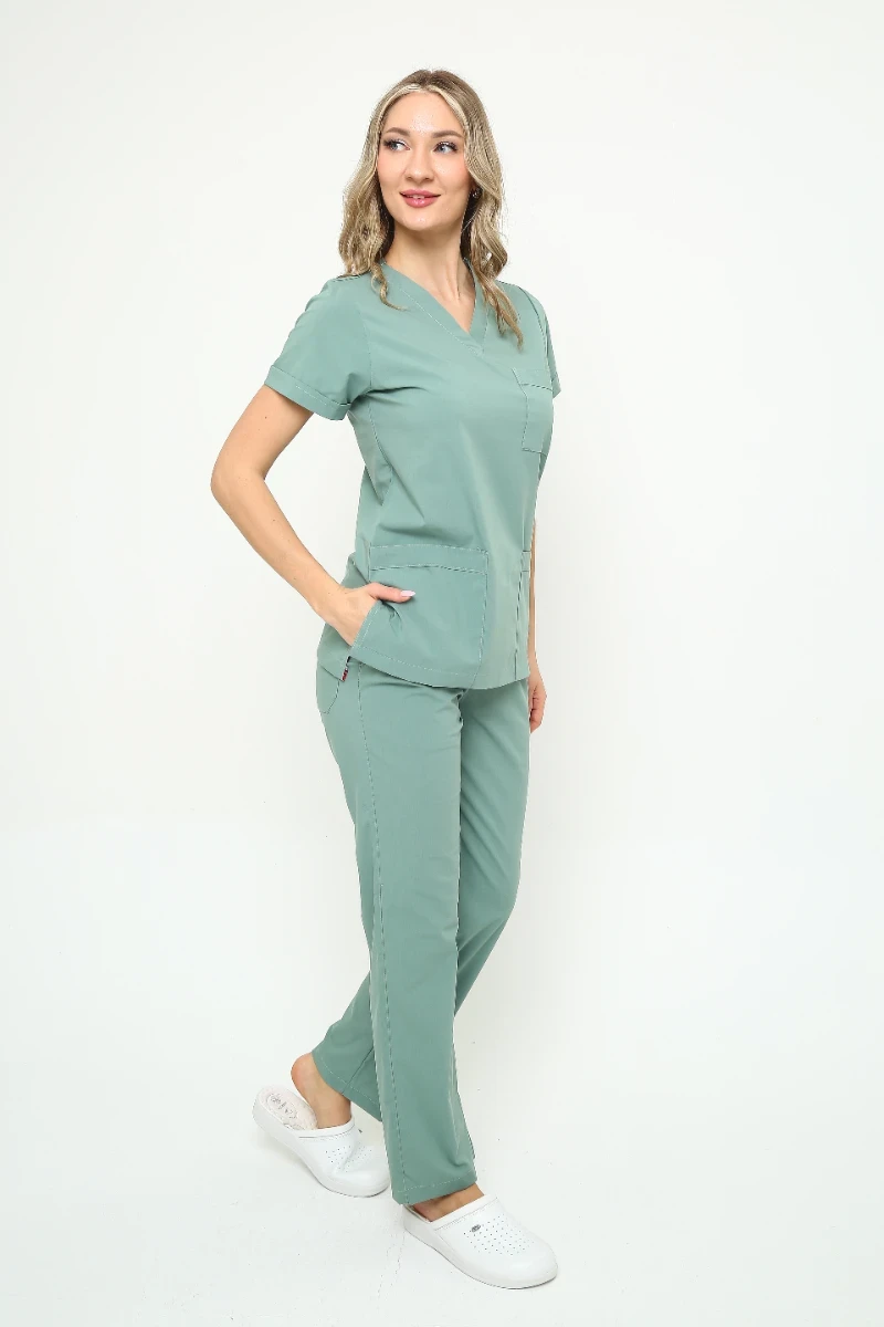 İkon Çağla Yeşili Doktor Hemşire Likralı Takım - 5