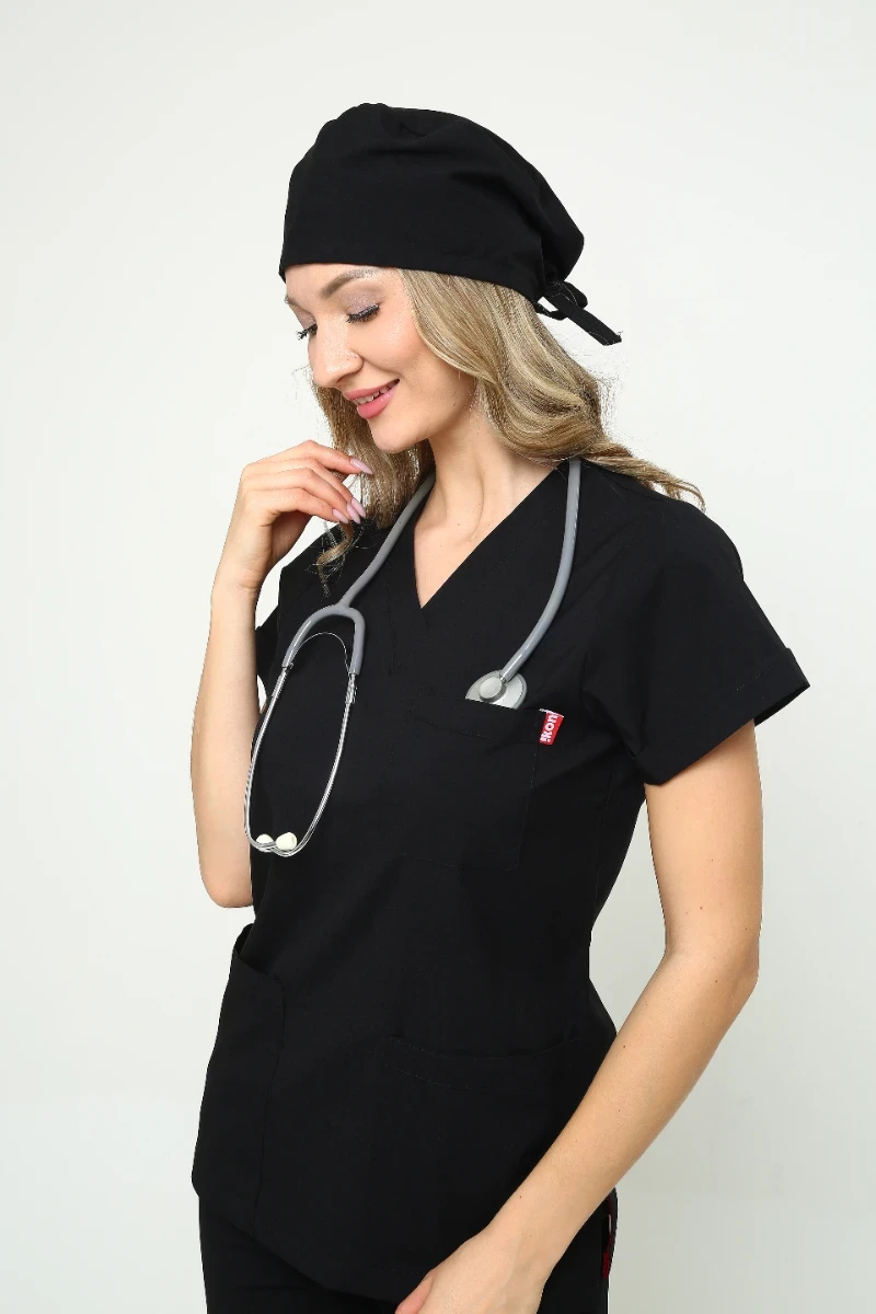 İkon Desenli Doktor Hemşire Üniforma - 4