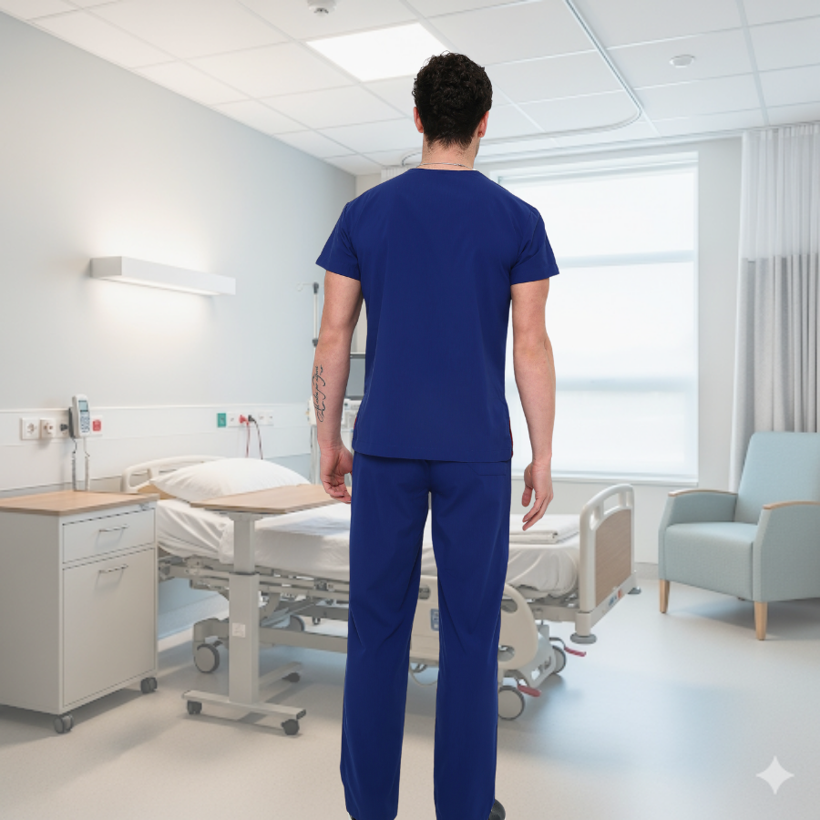 İkon Sax Mavi Doktor Hemşire Likralı Takım - Küçük Resim 6