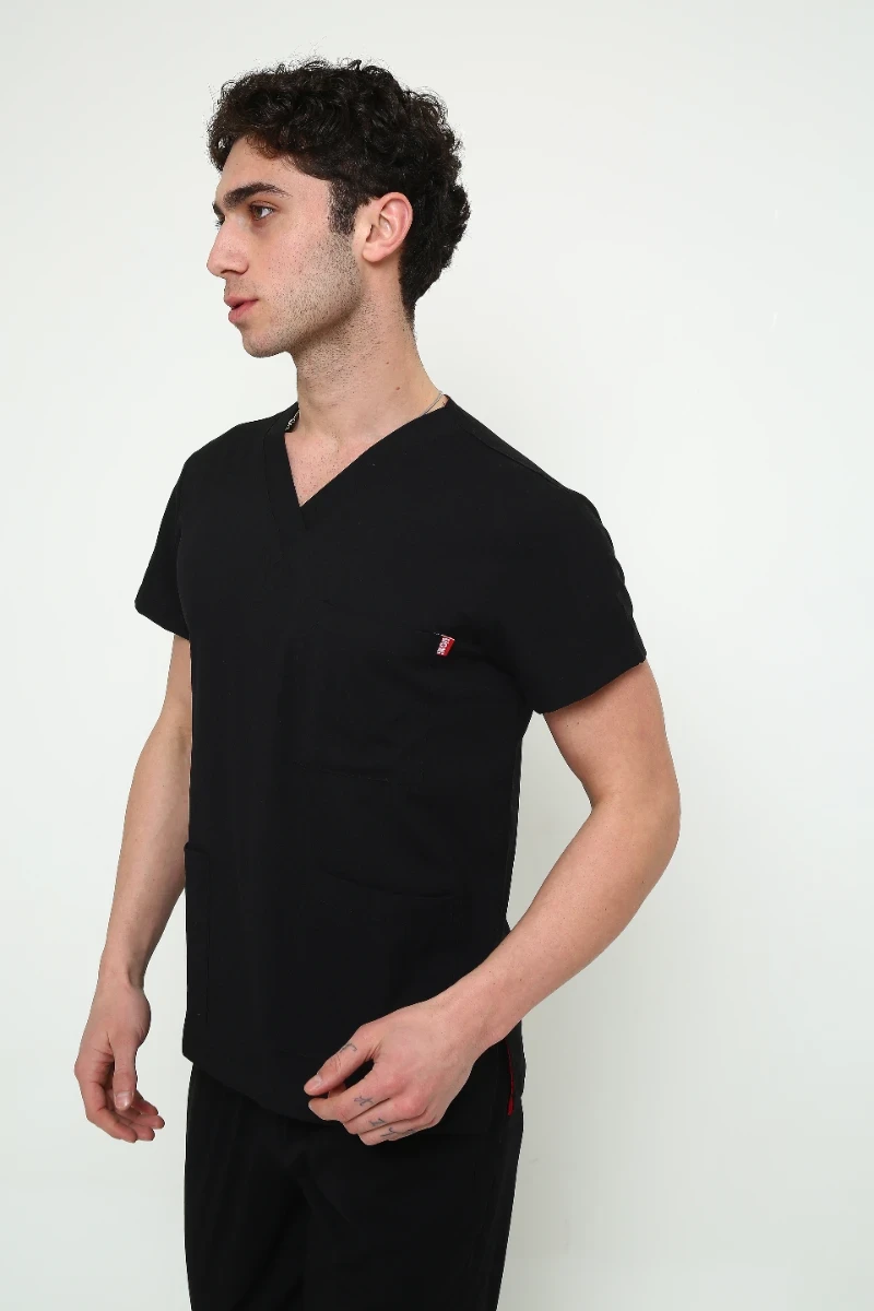 İkon Siyah Doktor Hemşire Likralı Takım - 3