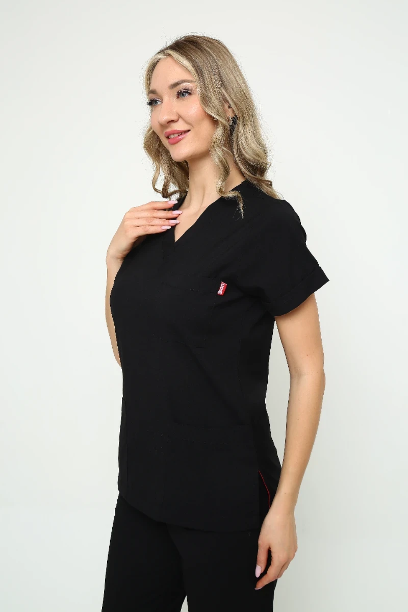 İkon Siyah Doktor Hemşire Likralı Takım - 6