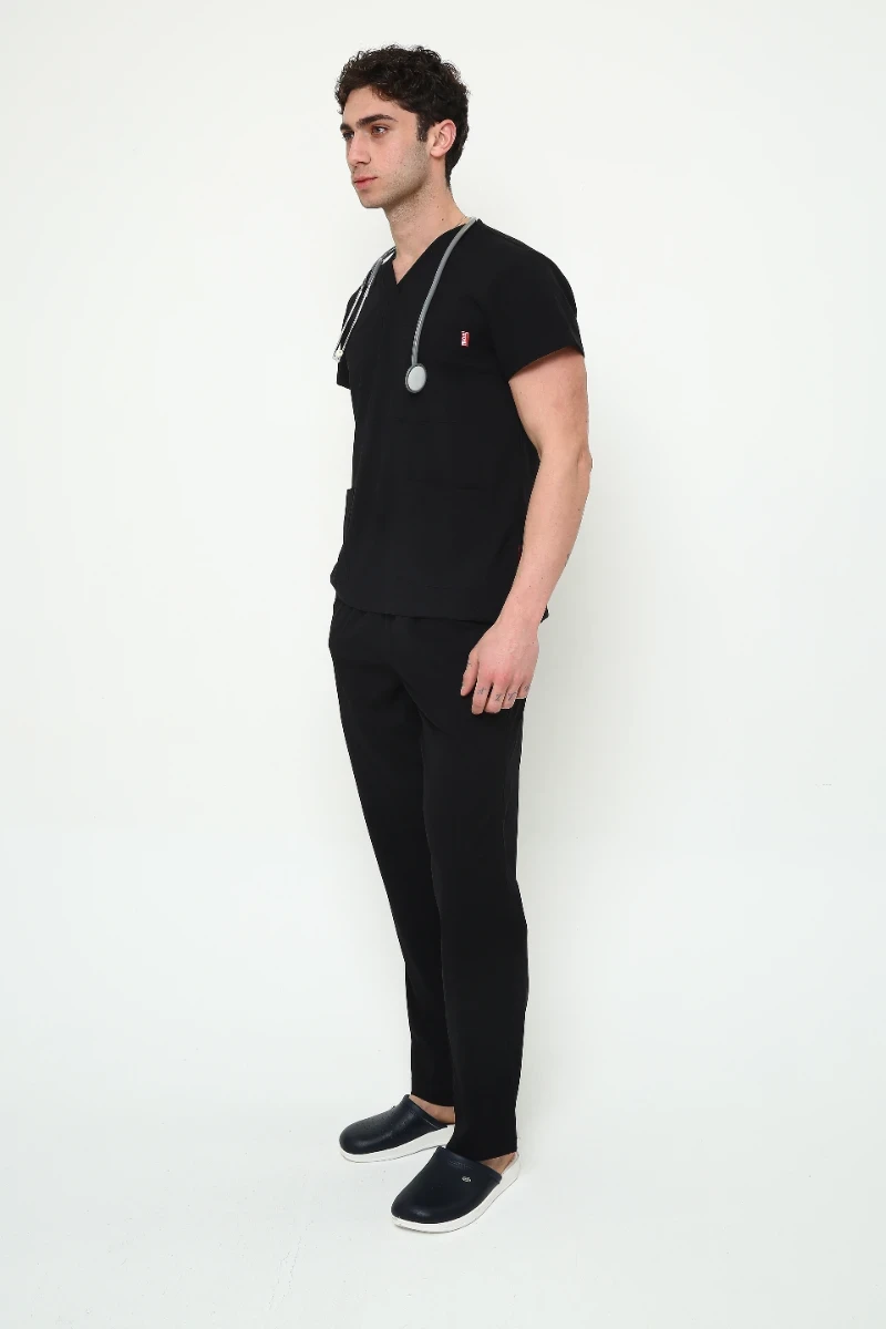 İkon Siyah Doktor Hemşire Likralı Takım - 7