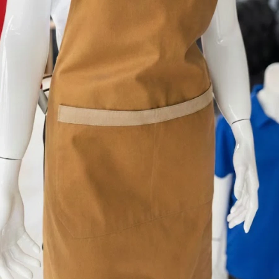 Premium Servis Takımı - Kanvas Önlük, Hakim Yaka Gömlek ve Pileli Beyzbol Şapkası Seti - 3