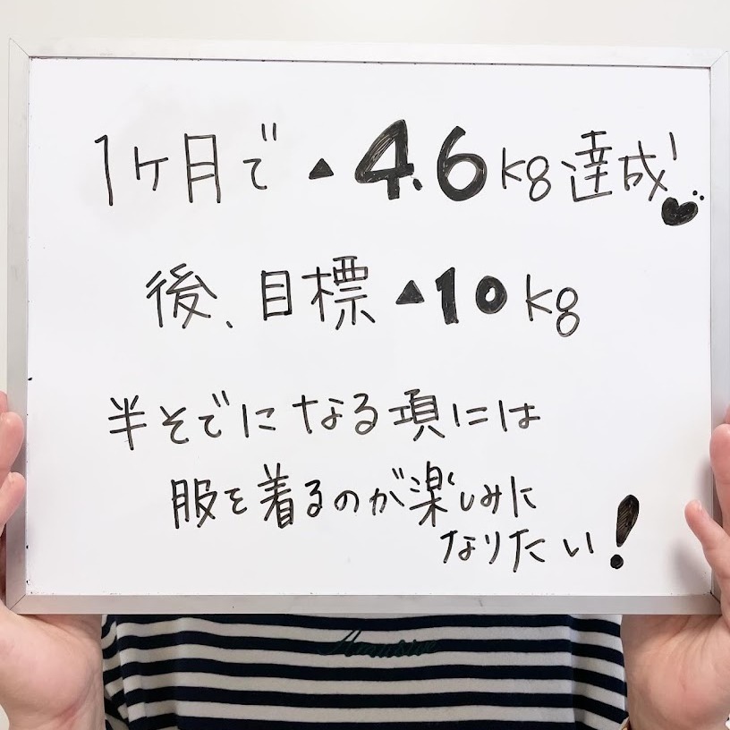 1ヶ月で-4.6kg達成!