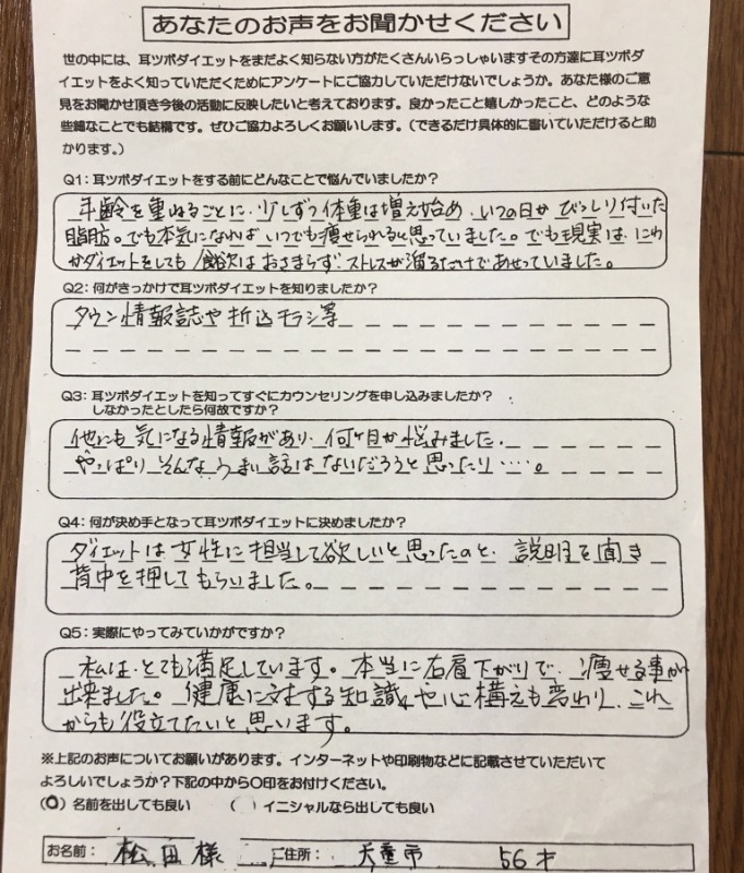 自己流のよりプロに任せたら体重が右肩下がりで痩せました！