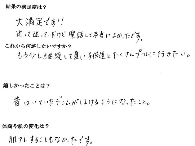 迷って迷って…だけど電話して本当によかったです。