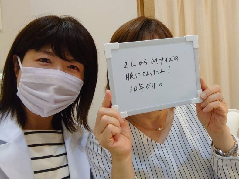 30年ぶりに2LからMサイズの服になったよ!