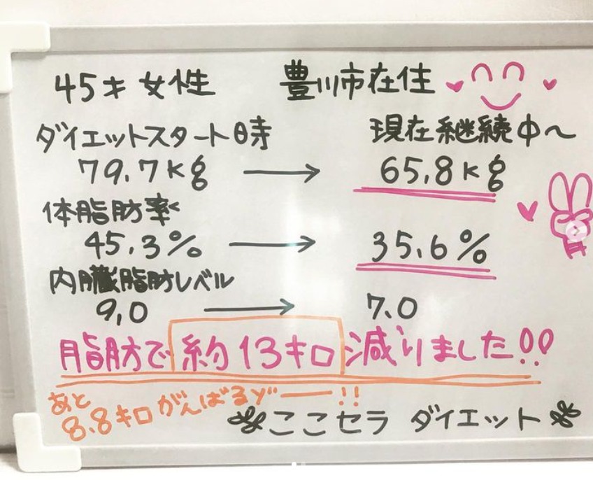 脂肪で約13キロ減りました!