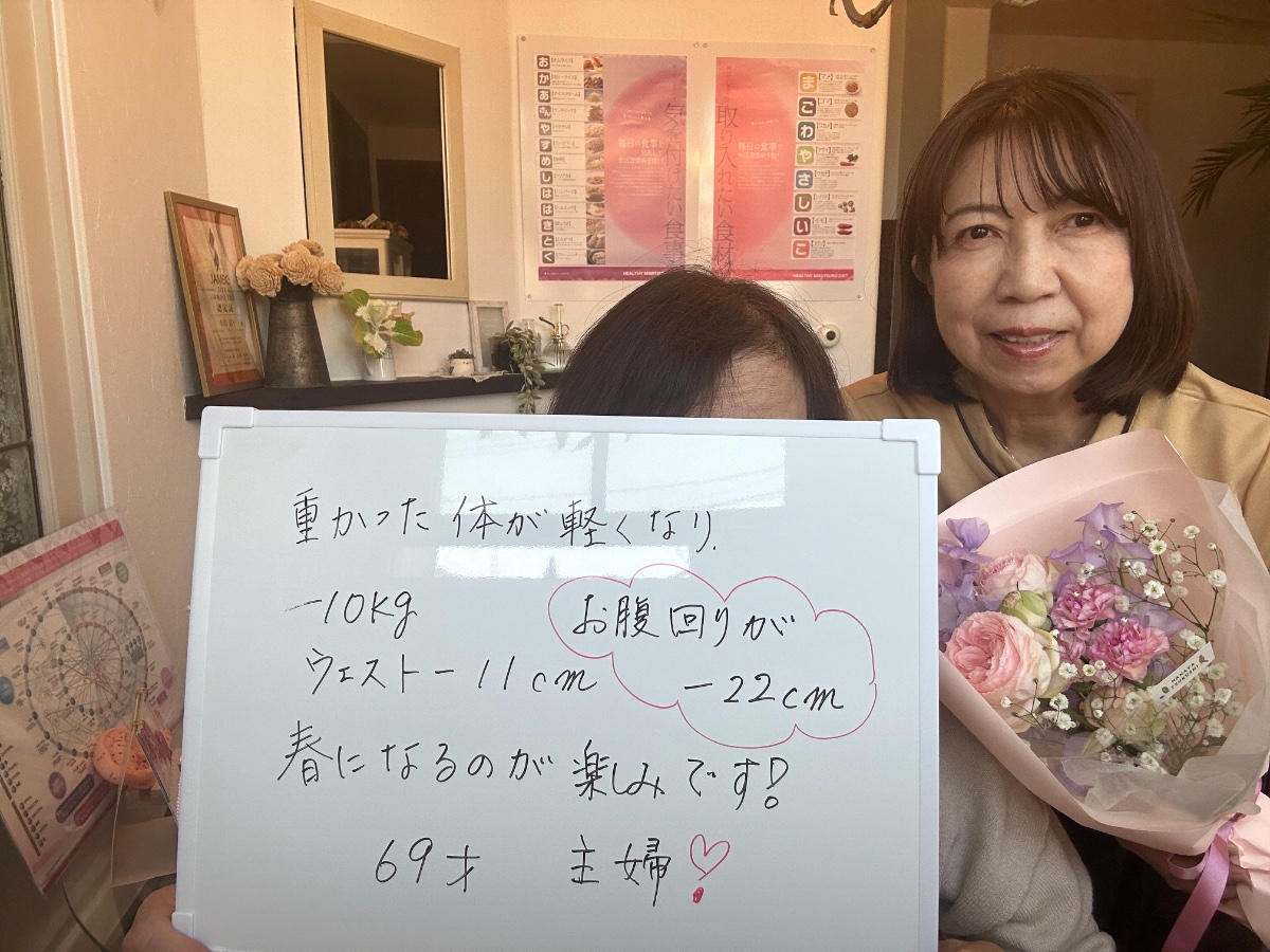 苦手な運動もせずに、気がつくと-10kgに成功していました