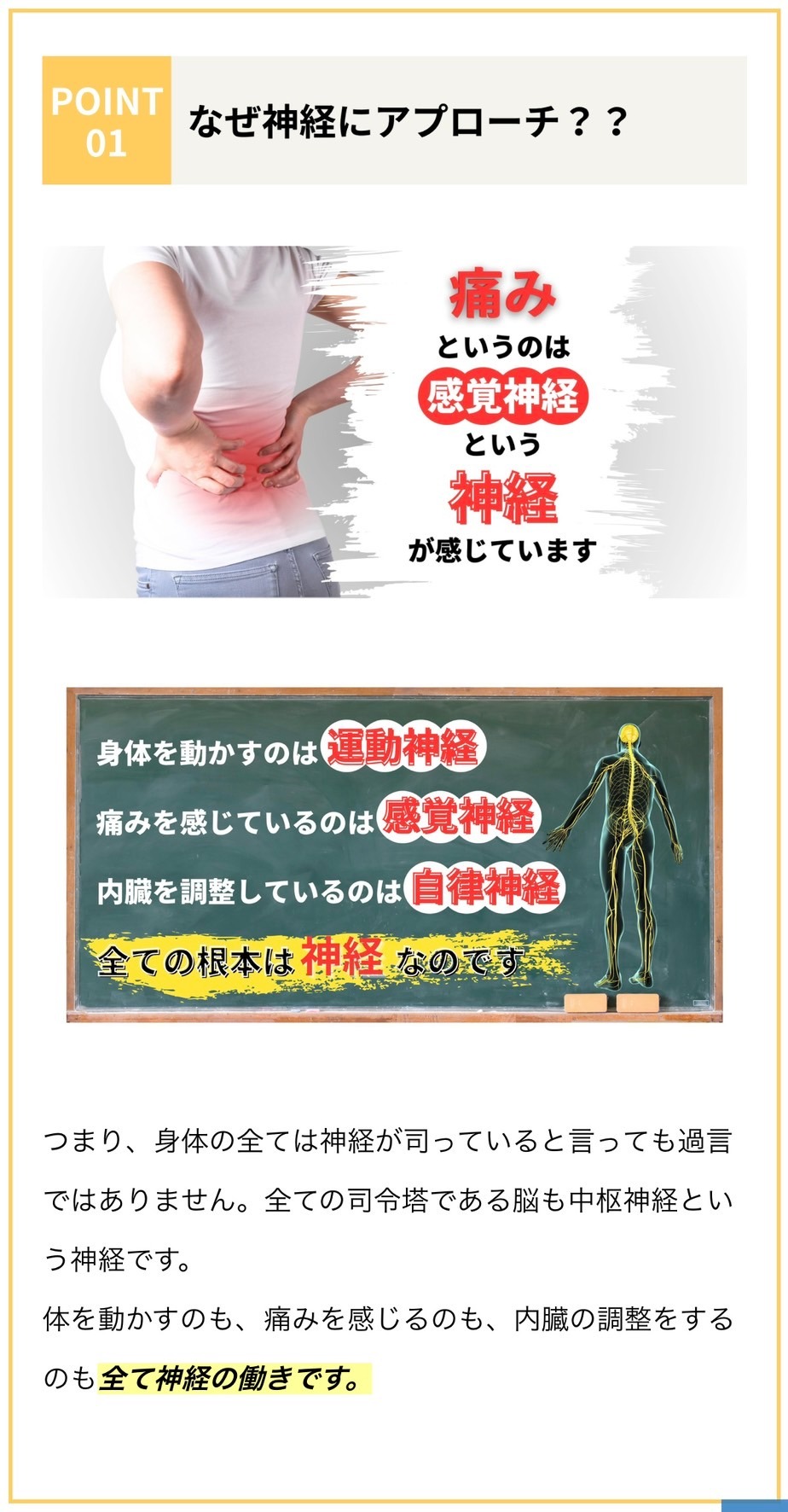 神経にアプローチ