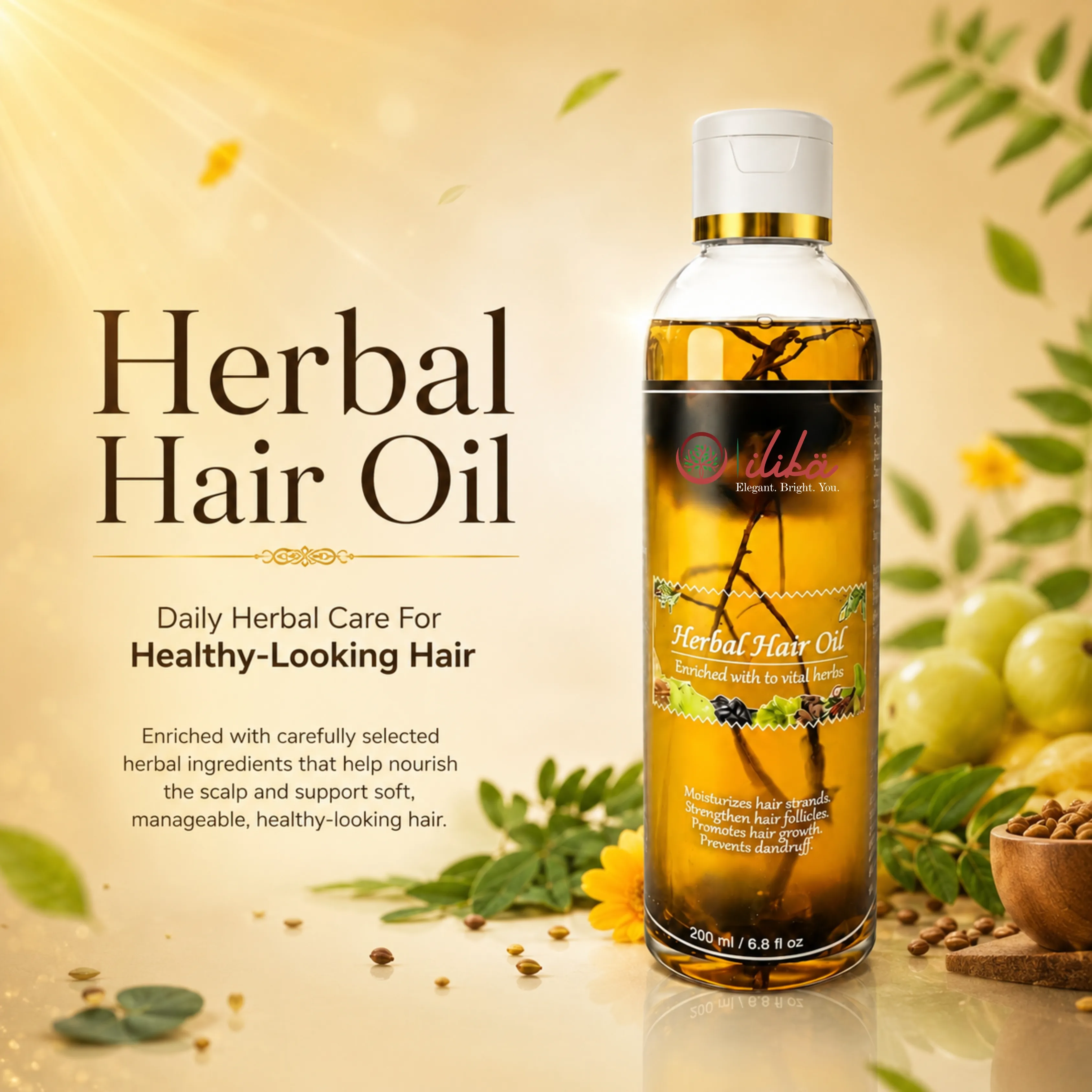 Ilika Herbal Hair Oil: Natural Solution for Dandruff-Free, Stronger & Healthier Hair  Transform Your Hair Care Routine with the Power of Herbal Ingredients
