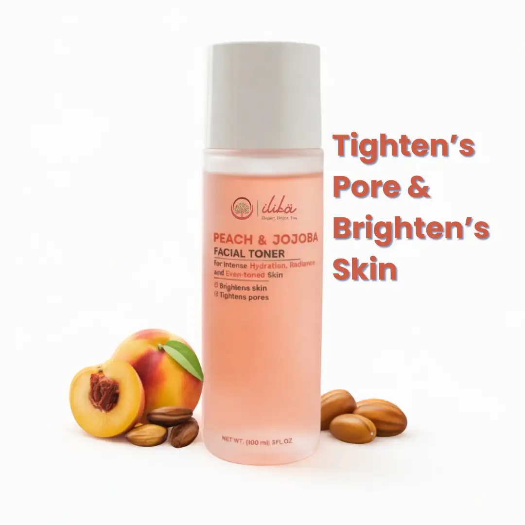 Ilika Brightening Toner - Peach & Jojoba | For Hydration, Skin Brightening, Pore Care & Glowing Skin