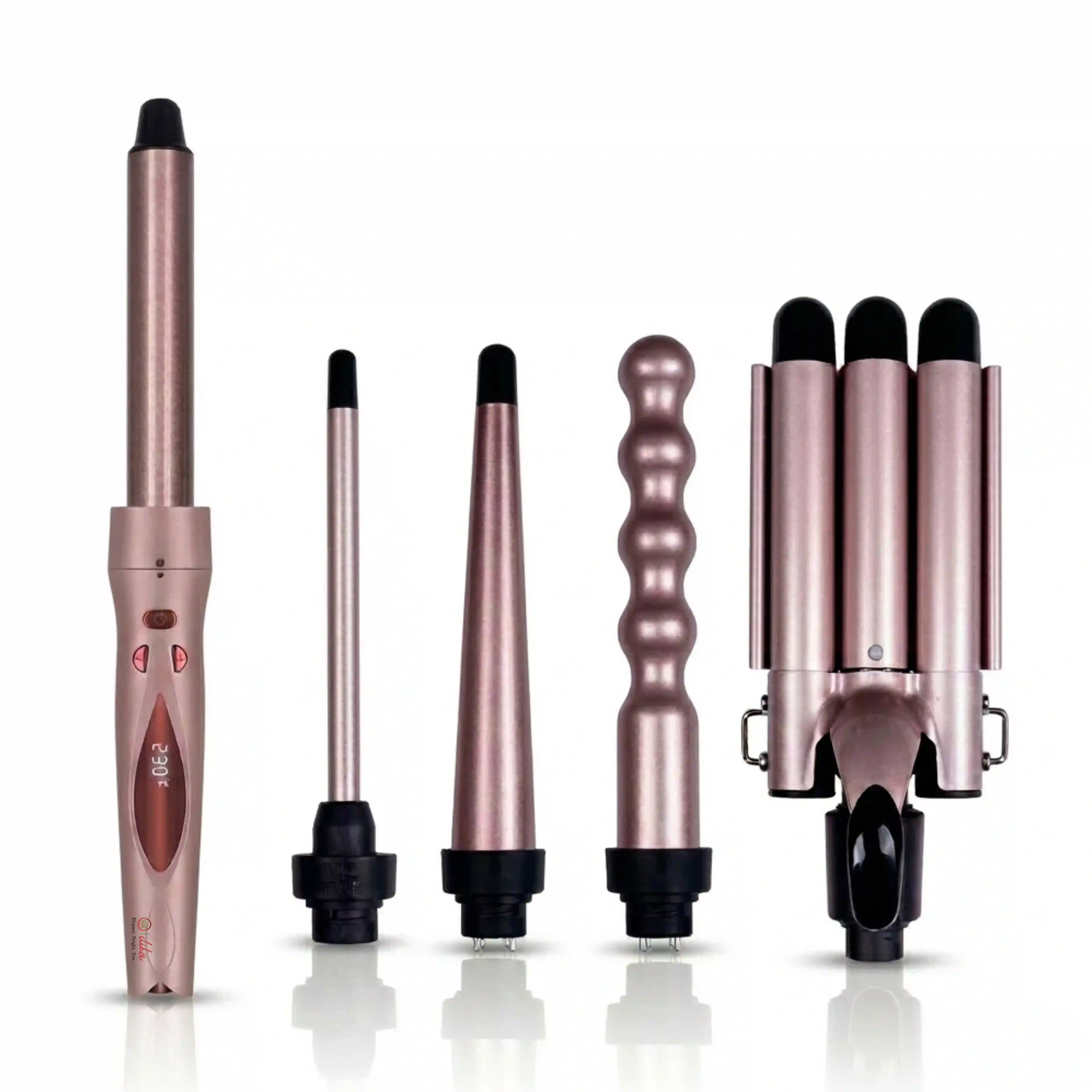 Ilika 5-in-1 Professional Hair Tong Curler & Styler