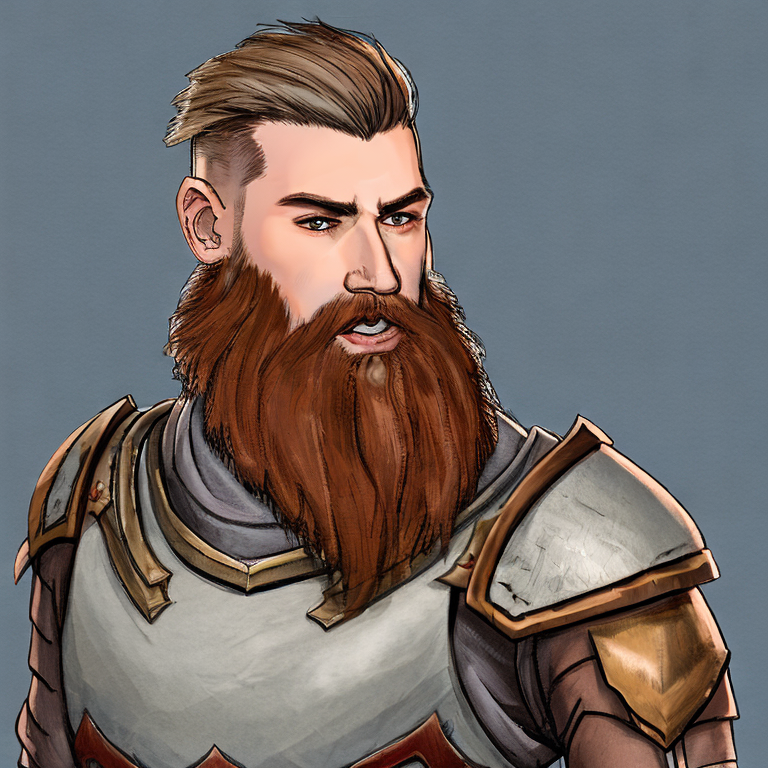 dungeon and dragons character, fighter class, Goliath race, Brown, hair upper body portrait, portrait, character concept art. Male fighter, dnd fighter, d&d goliath 5e, with goliath tattoos on the face, upper body, upper-body, full head, head in frame, Goliath man with charcoal skin, a serious gaze, and long beard,  intricate, elegant, highly detailed, digital painting, artstation, concept art, smooth, sharp focus, illustration, art by stable diffusion ai's favorite artists