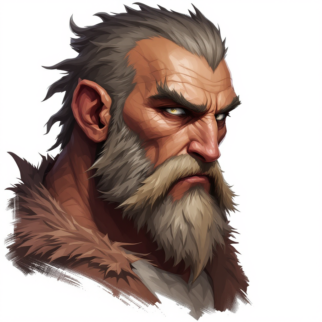 Dungeons and dragons character concept portrait. Male Barbarian, Human race, Normal human anatomy and human face, non-fantasy features. Humans have strong jawline and rounded face features, with rounded eyes Vaatnilaus is a 44 year old male dragonborn historian.  He has a ridged head and gray eyes.  He has shiny red scales.  He stands 175cm (5'8