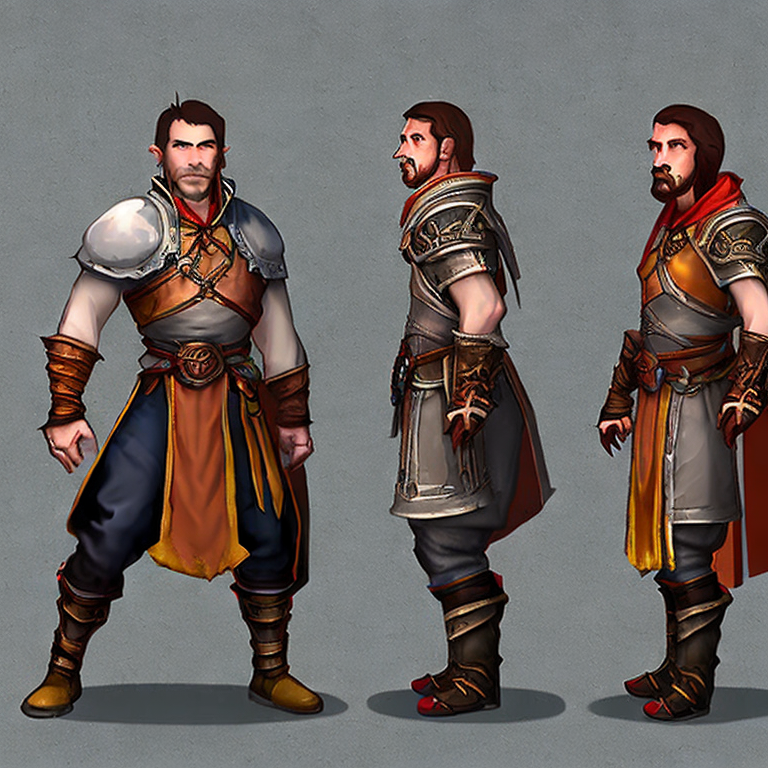 Dungeons and dragons character concept portrait. Male Human race, Good tendencies, Warrior class,   castle gaurd,  front-facing portrait, medium shot, intricate, elegant, highly detailed, digital painting, artstation, concept art, smooth, sharp focus, illustration, art by stable diffusion ai's favorite artists