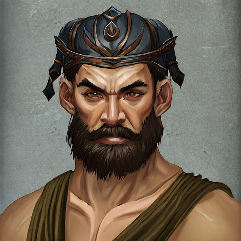 Fantasy character concept portrait. Male Monk, Goliath race, d&d goliath 5e, with goliath tattoos on the face, upper body, upper-body, full head, head in frame, with long beard,  intricate, elegant, highly detailed, digital painting, artstation, concept art, smooth, sharp focus, illustration, art by stable diffusion ai's favorite artists