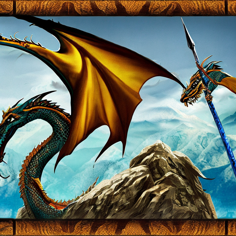 flag with a dragon, but the azure field is now black and the dragon is gold. , epic fantasy, epic fantasy,  Realistic image