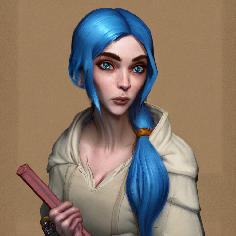 Dungeons and dragons character concept portrait. Female Elf race, Good tendencies, Farmer profession, work clothes, farmer clothes, beige clothes, Working Class social class,  wearing a hood  holding open a blank scroll realistic blue hair,  front-facing portrait, medium shot, intricate, elegant, highly detailed, digital painting, artstation, concept art, smooth, sharp focus, illustration, art by stable diffusion ai's favorite artists