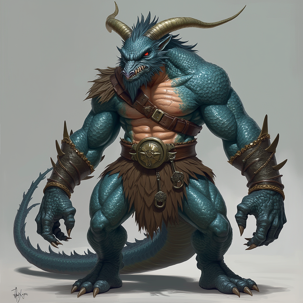 Dungeons and dragons character concept portrait. Male Barbarian, Dragonborn race, The dragonborn is a tall and muscular humanoid, covered in fine, leather scales with larger scales on their forearms, legs, shoulders, and thighs. They have clawed hands and feet with three fingers and a thumb. Their face has a blunt snout, strong brow, and frills near the cheeks and ears. A crest of horn-like scales runs down the back of their head, resembling thick, ropy hair. Their eyes are red or gold Sapphire scales with an obsidian colored belly with a fierce expression with Icy blue eyes, , intricate, elegant, highly detailed, digital painting, artstation, concept art, smooth, sharp focus, illustration, art by stable diffusion ai's favorite artists