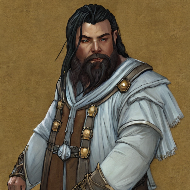 Dungeons and dragons character concept portrait. Male Cleric, Dwarf race,  , intricate, elegant, highly detailed, digital painting, artstation, concept art, smooth, sharp focus, illustration, art by stable diffusion ai's favorite artists