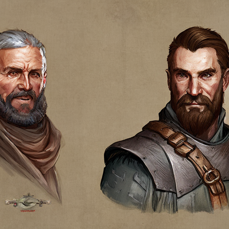 Dungeons and dragons character concept portrait. Male Fighter, Human race,  An old human male farmer, , intricate, elegant, highly detailed, digital painting, artstation, concept art, smooth, sharp focus, illustration, art by stable diffusion ai's favorite artists