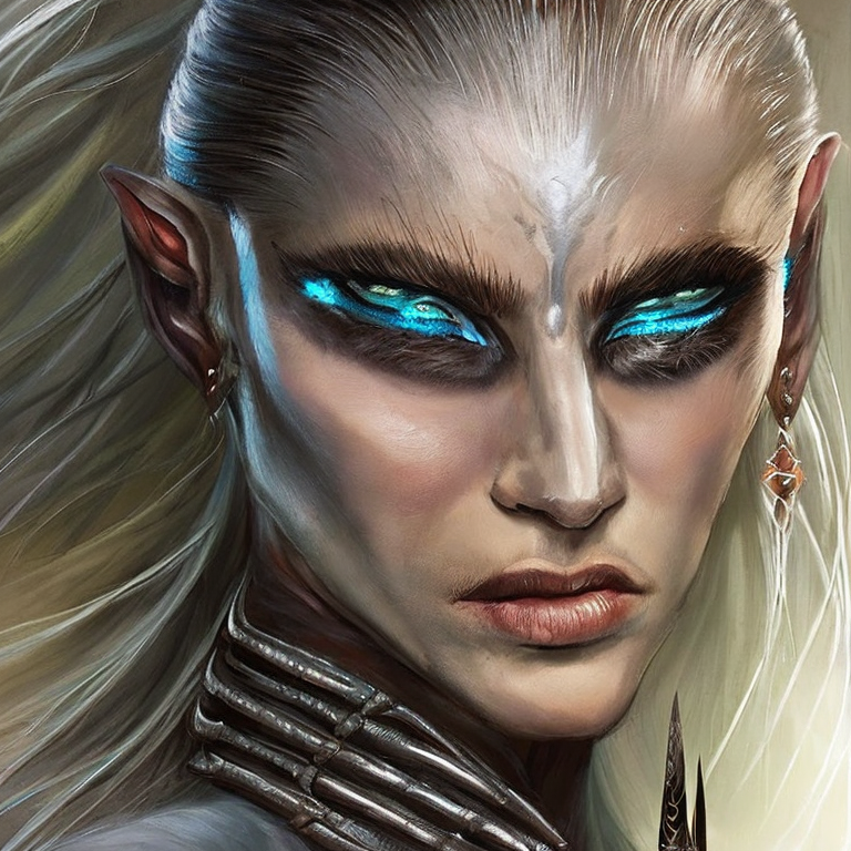 Alien character portrait. Dark environment. Female alien concept art, Female alien creature, with Blue eyes, with Grey skin, Grey-colored skin, Fierce warrior beautiful lightly furred, with long hair,  elegant, face by wlop, perfect faces, symmetrical face, extremely high details, realistic, fantasy art, solo, masterpiece, art by hermann nitsch, zdzislaw beksinski, dariusz zawadzki, giger, dragan bibin and lau and artgerm, intricate, elegant, highly detailed, digital painting, artstation, concept art, smooth, sharp focus, illustration, art by stable diffusion ai's favorite artists