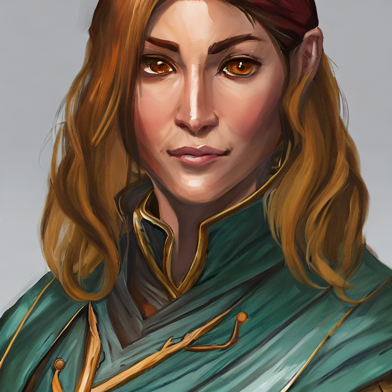 Dungeons and dragons character concept portrait. Female Rogue, Human race,  A middle-aged female human rogue/wizard with light brown hair and brown eyes dressed as a chef, , intricate, elegant, highly detailed, digital painting, artstation, concept art, smooth, sharp focus, illustration, art by stable diffusion ai's favorite artists