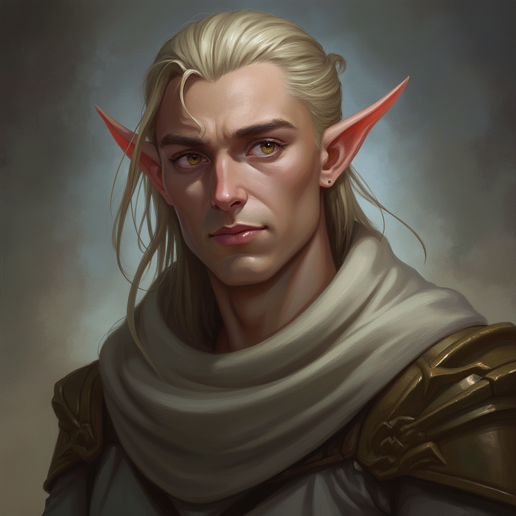 Dungeons and dragons character concept portrait. Male Cleric, Half-Elf race, The half-elf is a tall, slender figure. They have a graceful appearance with high cheekbones. Their eyes are typically vibrant and round like human eyes , intricate, elegant, highly detailed, digital painting, artstation, concept art, smooth, sharp focus, illustration, art by stable diffusion ai's favorite artists