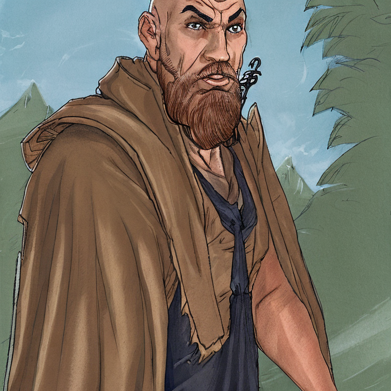 Fantasy character concept portrait. Male Warlock, Goliath race, d&d goliath 5e, with goliath tattoos on the face, upper body, upper-body, full head, head in frame, Angry expression, warlock, bald, clean face, no beard, lots of scars on face, 7 foot 4 inches tall, 312 pounds, looking forward,  intricate, elegant, highly detailed, digital painting, artstation, concept art, smooth, sharp focus, illustration, art by stable diffusion ai's favorite artists