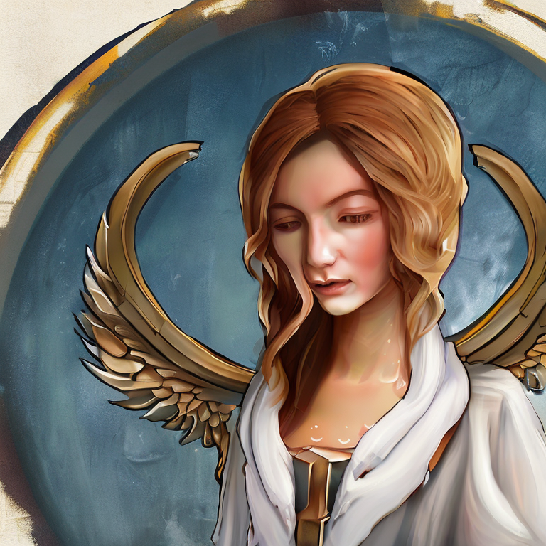 Fantasy character portrait, Female, Mage, Flat background, healer, white mage, looking at the viewer, Angel wings, goddess,  intricate, digital painting, artstation, smooth, sharp focus, illustration