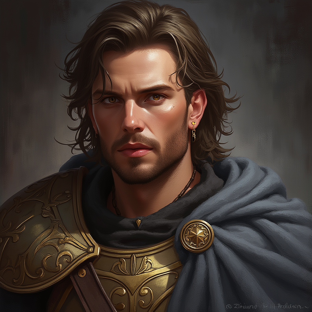 Dungeons and dragons character concept portrait. Male Paladin, Human race, Normal human anatomy and human face, non-fantasy features. Humans have strong jawline and rounded face features, with rounded eyes , intricate, elegant, highly detailed, digital painting, artstation, concept art, smooth, sharp focus, illustration, art by stable diffusion ai's favorite artists
