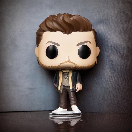 funko style of Male, with Brown, Achille Lauro, 
