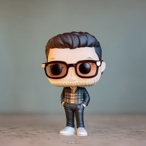 funko style of Male, with Brown, Achille Lauro, 
