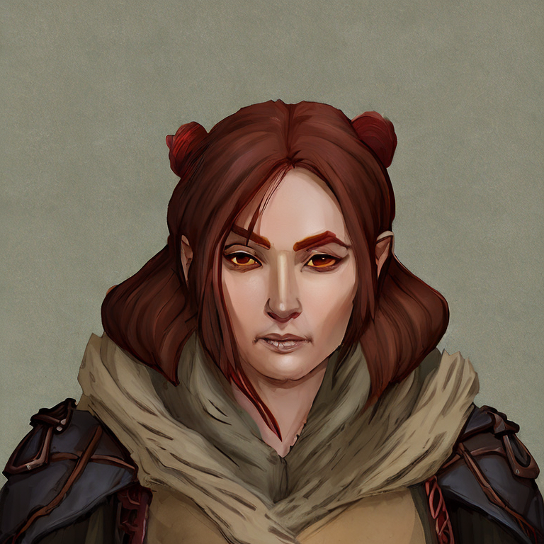 Dungeons and dragons character concept portrait. Female Wizard, Gnome race,  Red hair, brown eyes, with tools in hand and on her person, brown smock, pale skin, , intricate, elegant, highly detailed, digital painting, artstation, concept art, smooth, sharp focus, illustration, art by stable diffusion ai's favorite artists