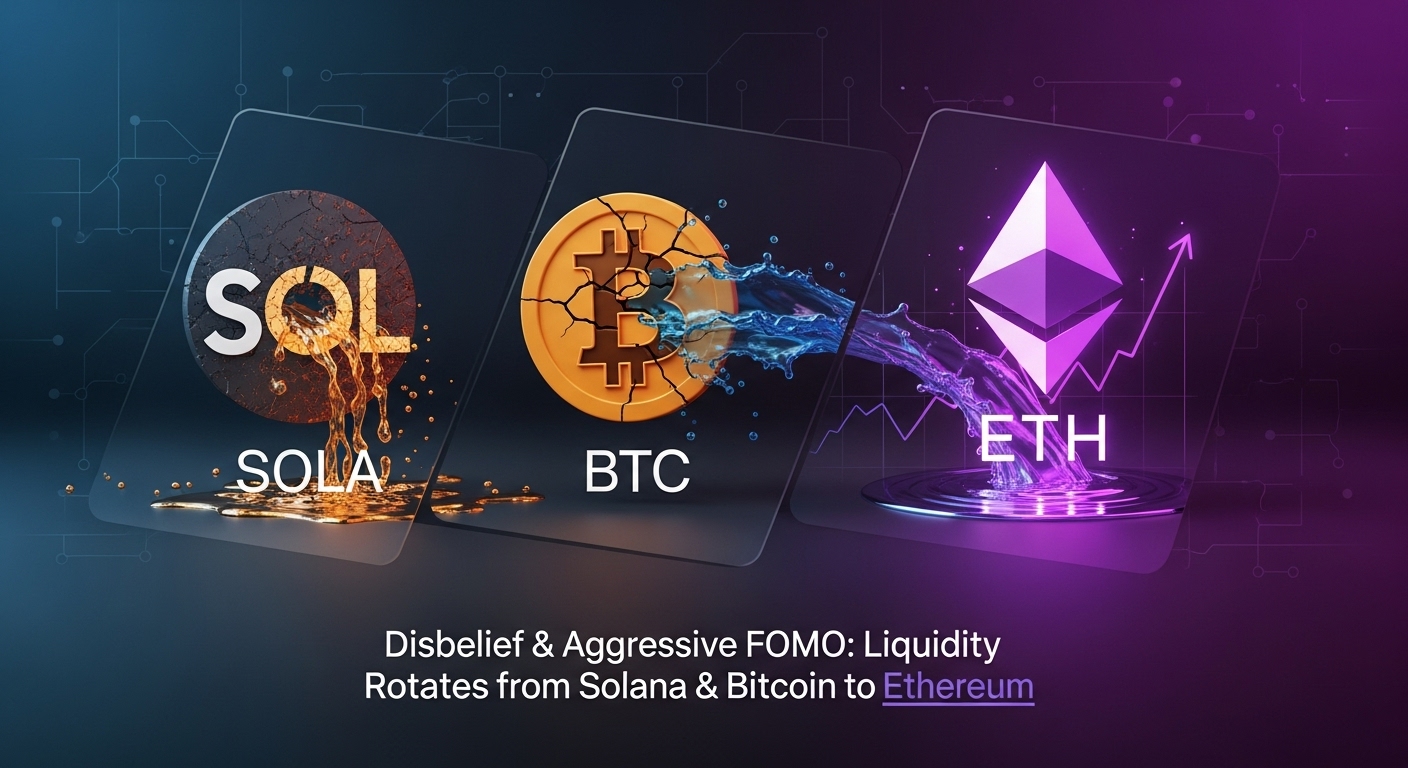Disbelief & Aggressive FOMO: Liquidity Rotates from Solana & Bitcoin to Ethereum