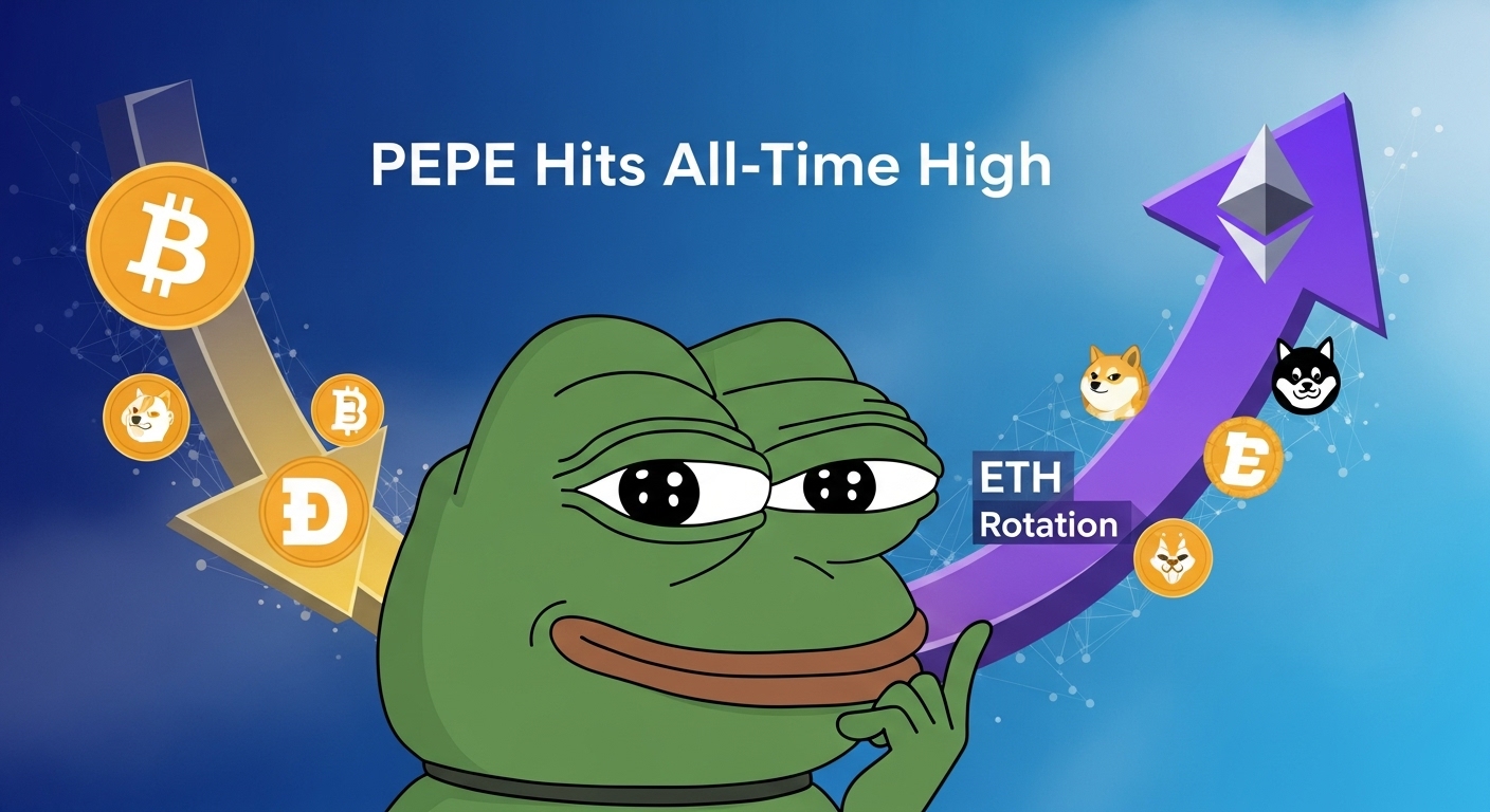 PEPE Hits All-Time High: Why Whales Are Rotating from BTC to ETH Memes