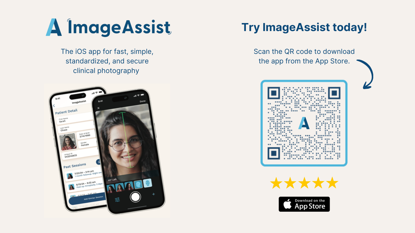 ImageAssist HIPAA compliant patient photo app before and after photos apple app store
