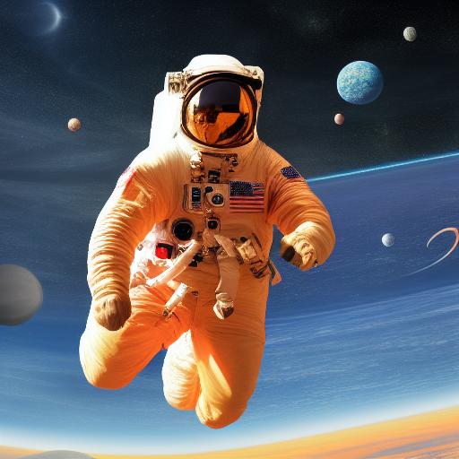a man in a space