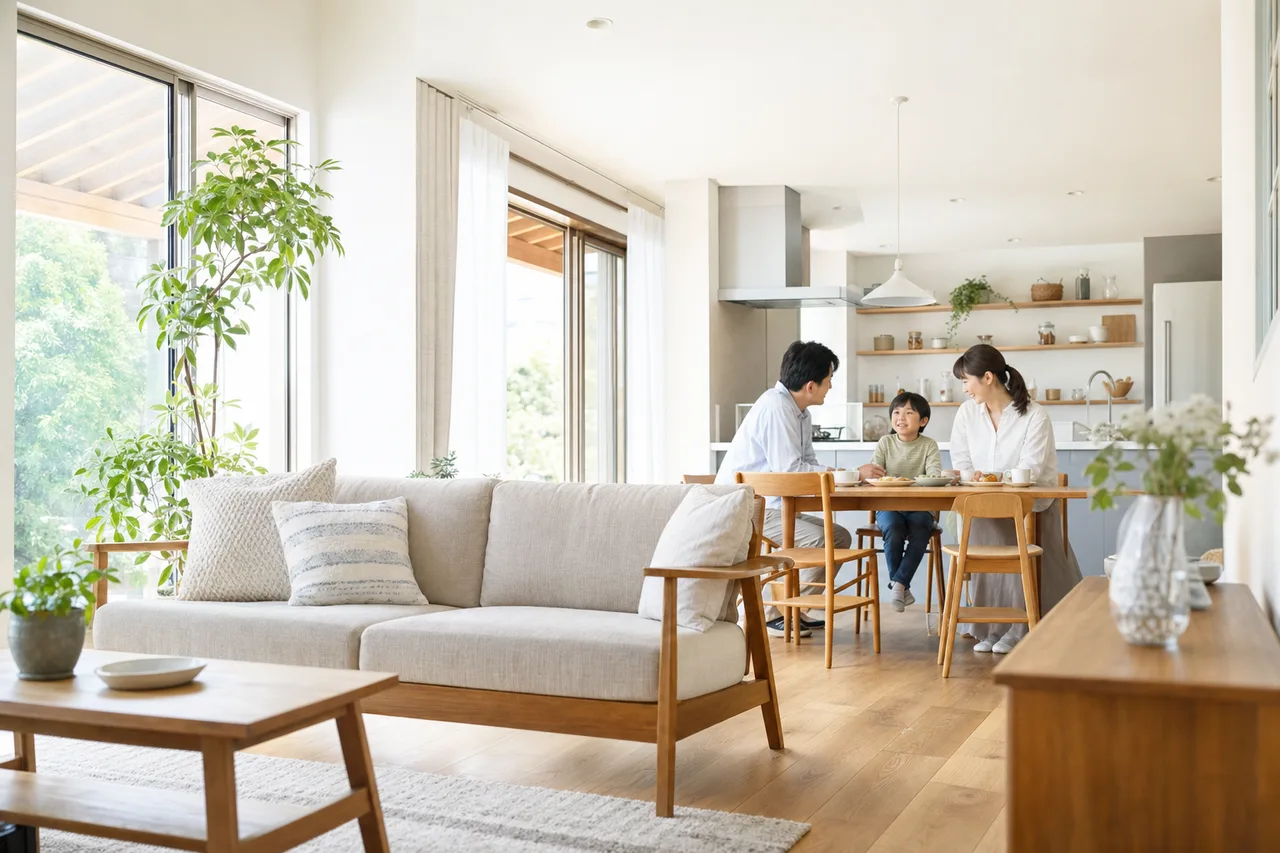 明るい日本の住まい 0110。住宅・建築をテーマにした、広告・Web・記事制作に使いやすい素材です。