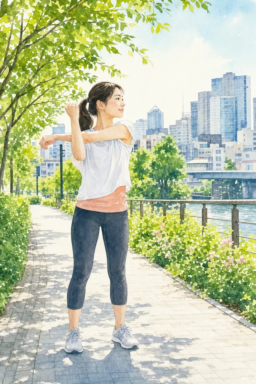 自宅で行う軽い運動 0120。健康・医療をテーマにした、広告・Web・記事制作に使いやすい素材です。