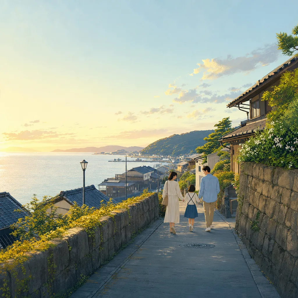 海辺の町の散策 0142。旅行をテーマにした、広告・Web・記事制作に使いやすい素材です。