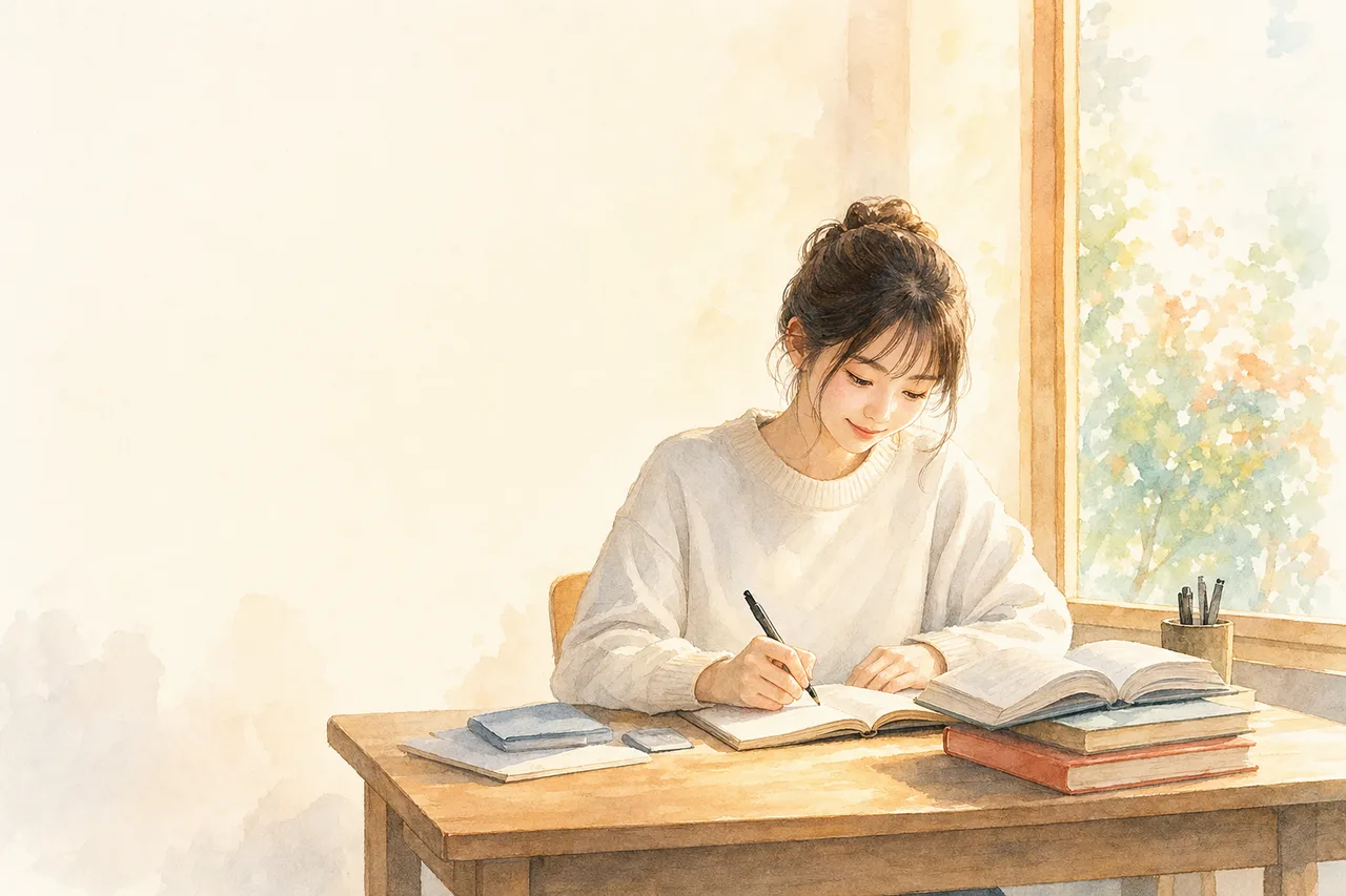 学びを楽しむ学生 0149。人物をテーマにした、広告・Web・記事制作に使いやすい素材です。